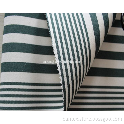 Striped awning fabric